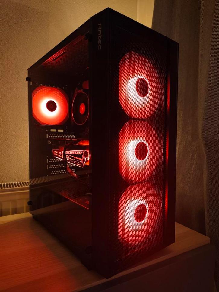 Krachtige gaming pc rtx 3060, Ryzen 5 5600x, Computers en Software, Desktop Pc's, Refurbished, 4 Ghz of meer, SSD, 16 GB, Met videokaart