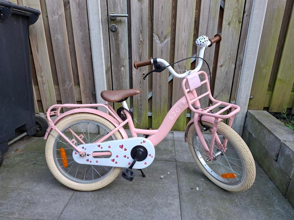 Sjoef Classic 20 inch kinderfiets - Roze, Ophalen, Gebruikt, Sjoef, Terugtraprem