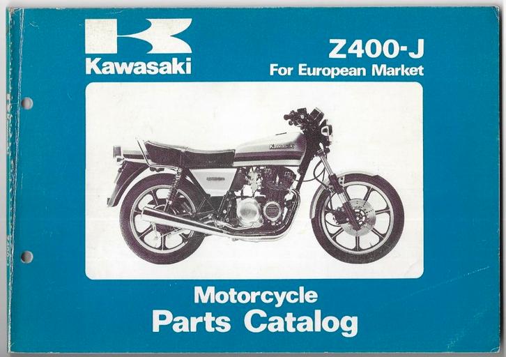 Kawasaki Z400 J1 en J2 Parts List European Market (2113z), Motoren, Handleidingen en Instructieboekjes, Kawasaki, Ophalen of Verzenden