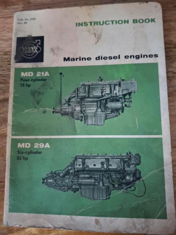 Volvo Penta MD21A MD29A Marine Diesel Motoren Instructieboek, Watersport en Boten, Accessoires en Onderhoud, Ophalen of Verzenden