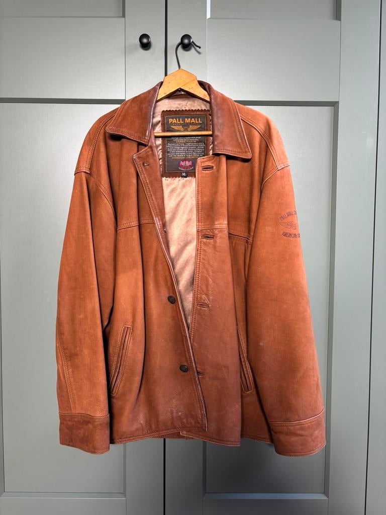 Leren jas PME, Pall Mall, XL, Ophalen of Verzenden, Zo goed als nieuw, Maat 46/48 (XL) of groter, Bruin