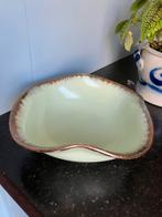 Vintage Schaal - Groen Koperenkleur Rand, Ophalen of Verzenden