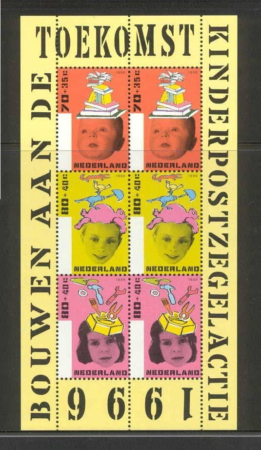 Nederland nr. 1701 Blok Kinderzegels 1996 postfris, Ophalen of Verzenden, Na 1940, Postfris