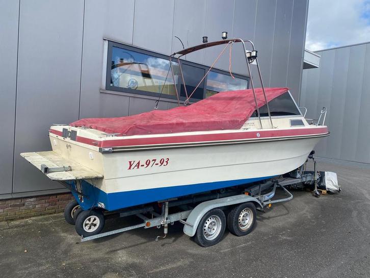 Kajuit boot Ockelbo 21 DC 'casco', Watersport en Boten, Motorboten en Motorjachten, Gebruikt, Polyester, 6 tot 9 meter, Overige brandstoffen