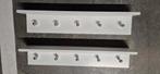 Twee gelijke Ikea wand kapstokken met 5 knoppen, wit hout, Gebruikt, Minder dan 100 cm, Hout, Ophalen