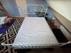 Ikea Leirvik bed 160x200 inclusief matras, Ophalen, Gebruikt, Wit, Tweepersoons