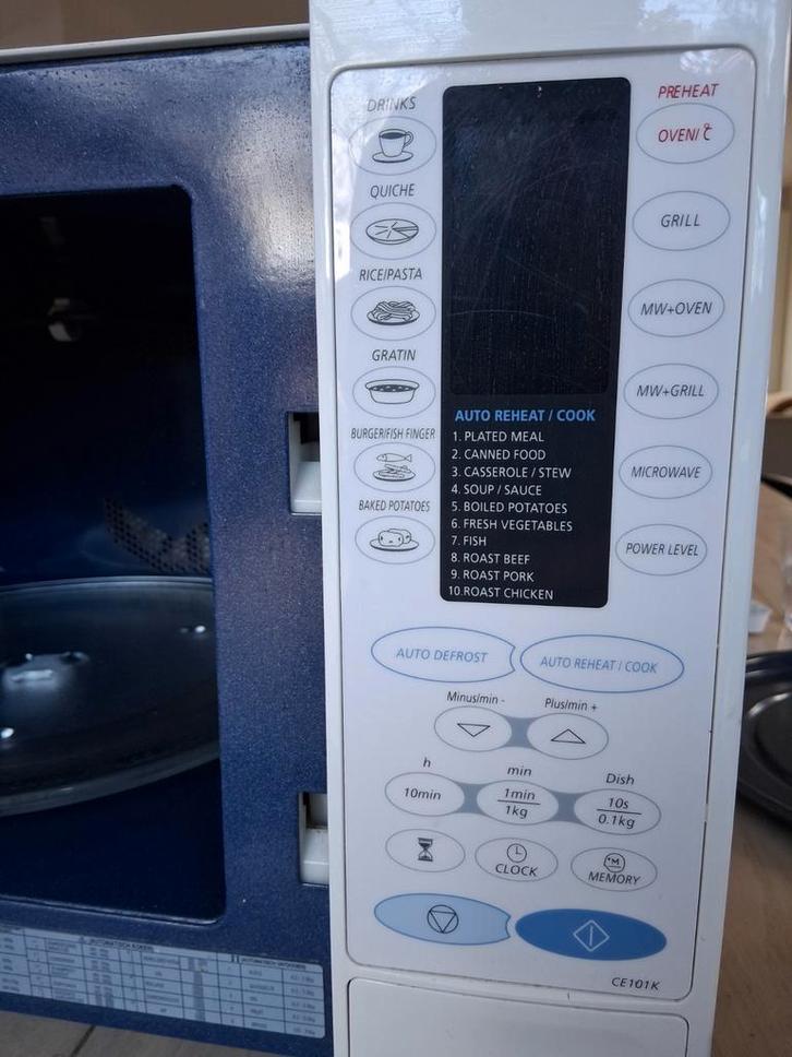 Samsung Vitality CE101K combi oven, Witgoed en Apparatuur, Magnetrons, Zo goed als nieuw, Vrijstaand, Combimagnetron, 60 cm of meer