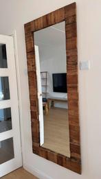Houten Spiegel, Huis en Inrichting, Woonaccessoires | Spiegels, Ophalen, Zo goed als nieuw, 150 tot 200 cm, Rechthoekig