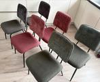 6 XOOON eetkamerstoelen: 2 groen, 2 antraciet, 2 roze, Huis en Inrichting, Stoelen, Ophalen, Overige kleuren, Zo goed als nieuw