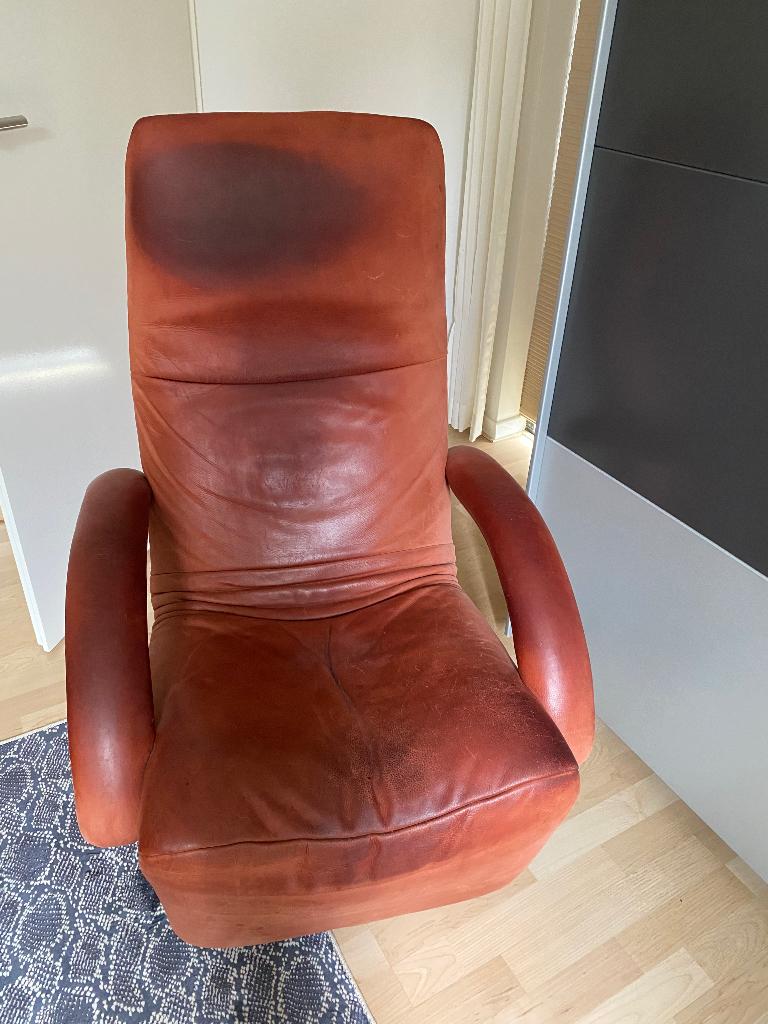Relaxfauteuils, Huis en Inrichting, Fauteuils, Ophalen, Gebruikt, Leer, Minder dan 50 cm