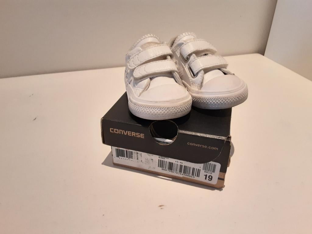 All stars wit leer maat 19, Ophalen of Verzenden, Zo goed als nieuw