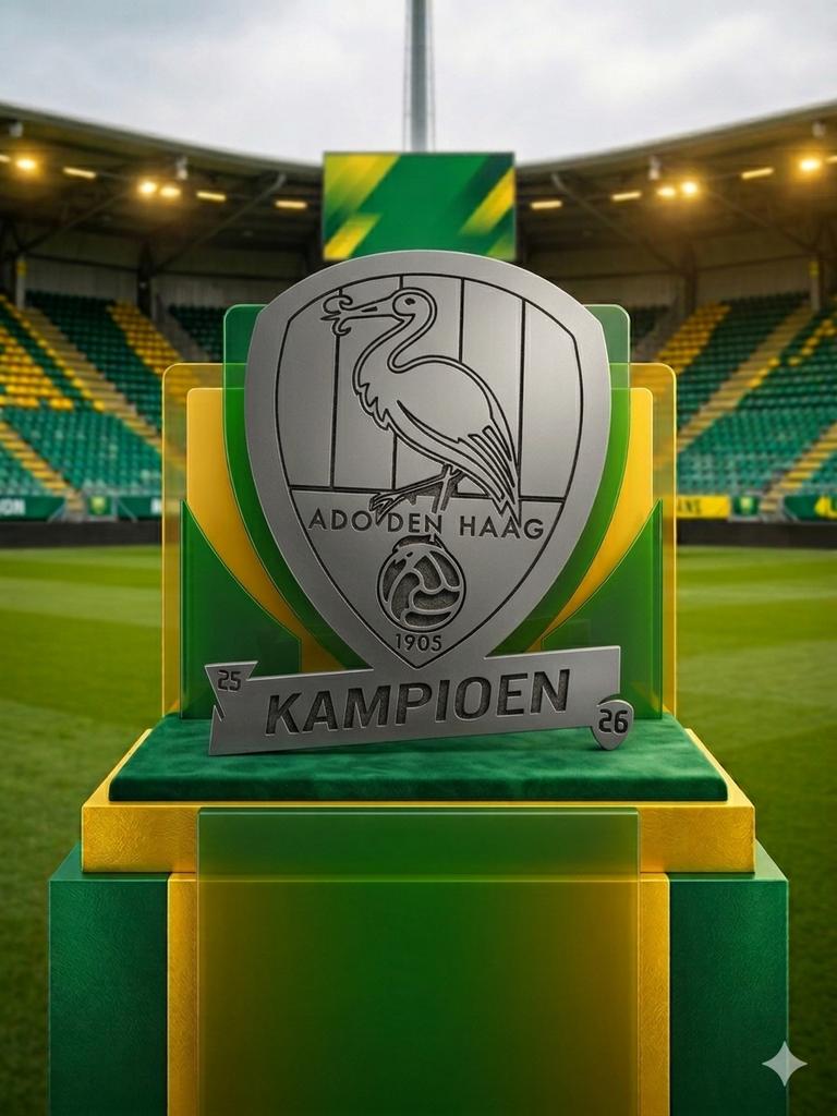 Laatste stuks!! ADO KAMPIOENUH! Kampioensschaal schild logo, Nieuw, Ophalen of Verzenden, Wandbord of Wandpaneel, Overige stijlen
