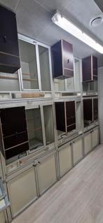 Prachtige opstelling van 12 broedkooien., Dieren en Toebehoren, Ophalen of Verzenden, Zo goed als nieuw, Aluminium, Broedkooi of Kweekkooi