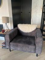 Grijze fluwelen loveseat, Modern, Comfortabel, Gebruikt, Tweepersoons, 75 tot 100 cm