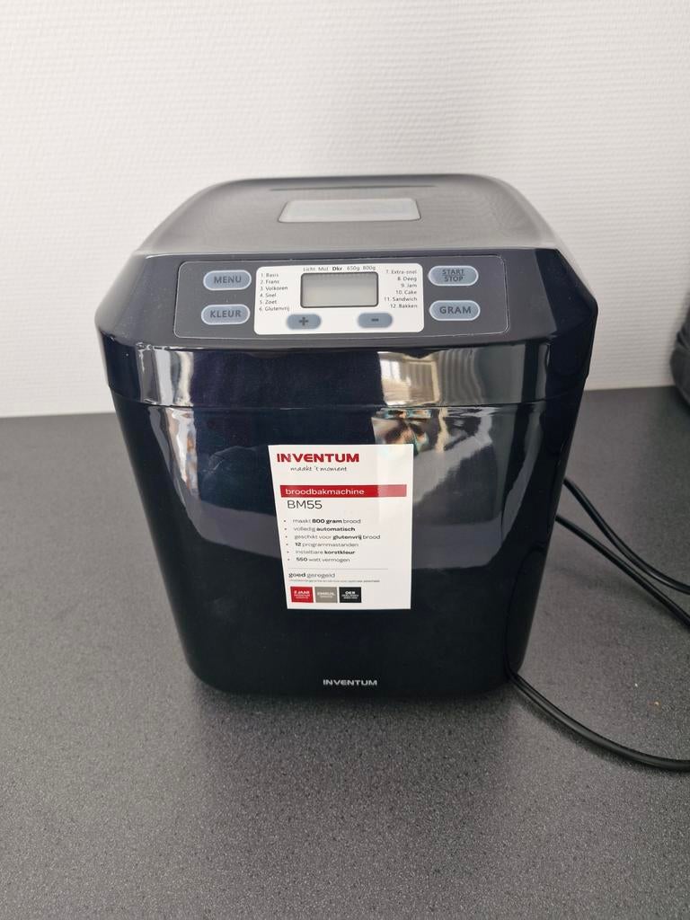 Inventum Broodbakmachine BM55 - Zo goed als nieuw, 800 tot 1200 gram deeg, Zo goed als nieuw, Kijkvenster, Ophalen