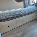 Wit eenpersoonsbed met opberglades, Ikea Hemnes, Huis en Inrichting, Slaapkamer | Bedden, Gebruikt, 90 cm, Wit, Ophalen of Verzenden