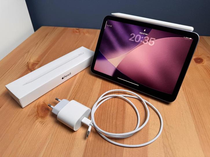 iPad Mini 6 64Gb Wi-Fi + Apple Pencil 2nd Gen, Computers en Software, Apple iPads, Zo goed als nieuw, Apple iPad Mini, Wi-Fi, 8 inch