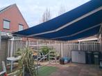 Terrasscherm 650x300cm - Blauw doek (incl. motor), Tuin en Terras, Ophalen, Gebruikt, 450 cm of meer, Elektrisch