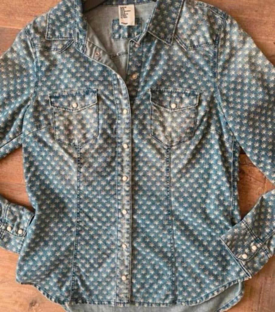 Spijkerblouse maat S, Ophalen of Verzenden, Zo goed als nieuw, Maat 36 (S), Blauw