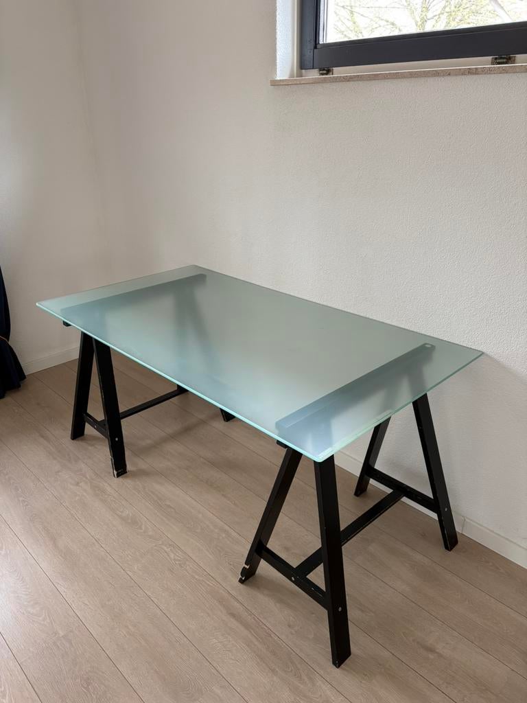 Bureau, Ophalen, Gebruikt, Zwart, Glas