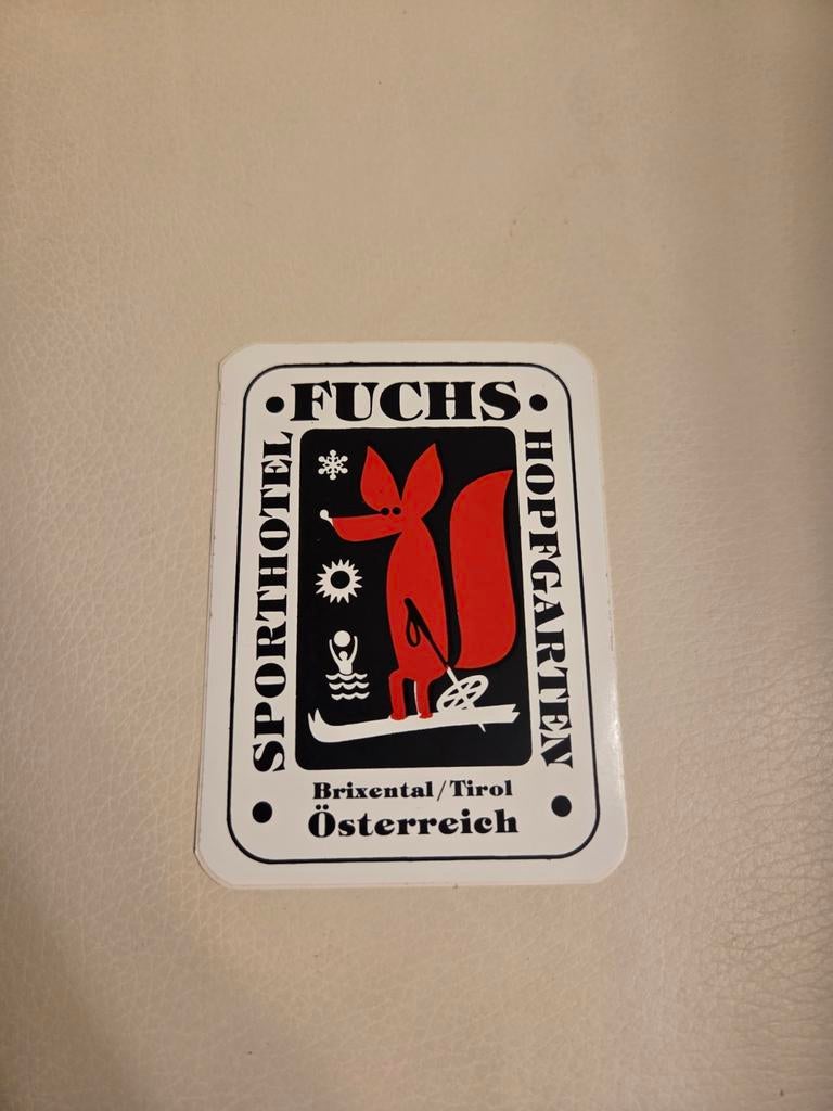 6461 Sport Hotel Fuchs Hopfgarten Brixental Tirol Sticker, Ophalen of Verzenden, Gebruikt, Overige typen