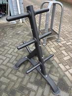 50 mm olympische halter schijven rek zwart, Ophalen, Halterschijven, Zo goed als nieuw, 50 mm schijven