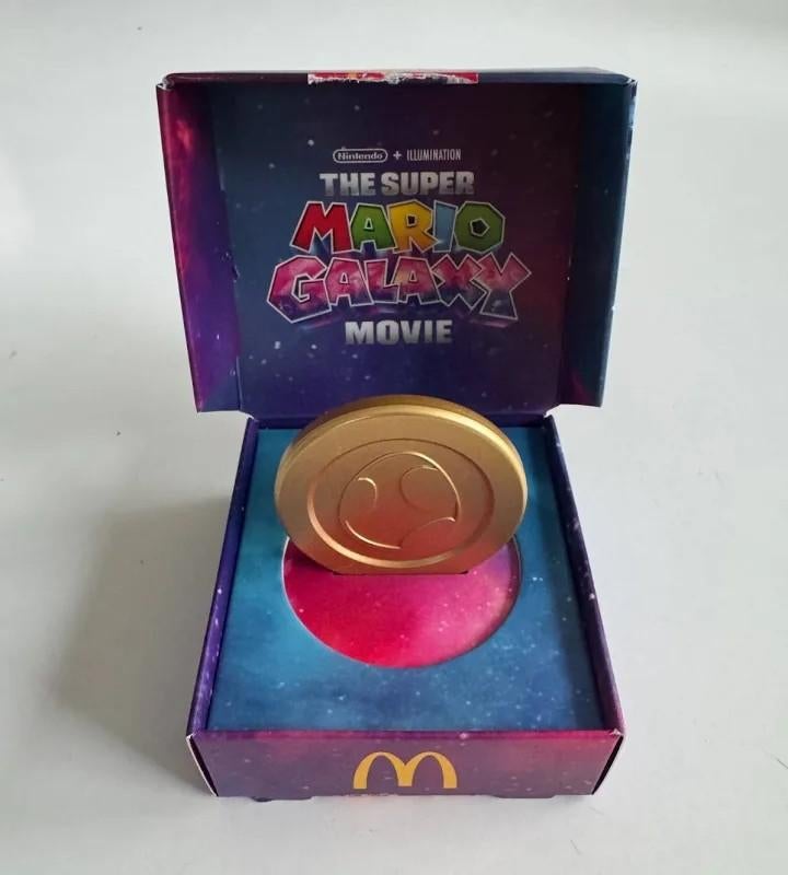 Super Mario Galaxy Movie Munt McDonald's Happy Meal, Ophalen of Verzenden, Nieuw