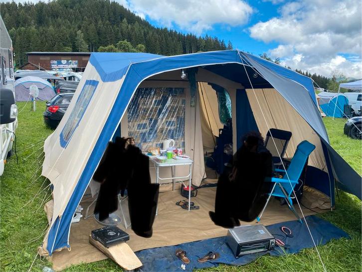 4 tot 6 persoons stormtent, Caravans en Kamperen, Tenten, tot en met 6, Gebruikt, Ophalen