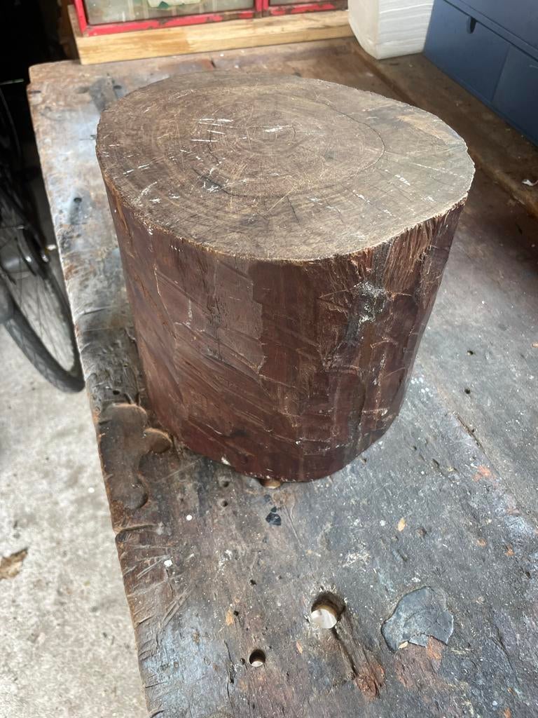 Pokhout ..Tropisch hardhouten stam 22x23 cm - Zeer zwaar, Doe-het-zelf en Verbouw, Hout en Planken, Gebruikt, Overige typen, Ophalen of Verzenden