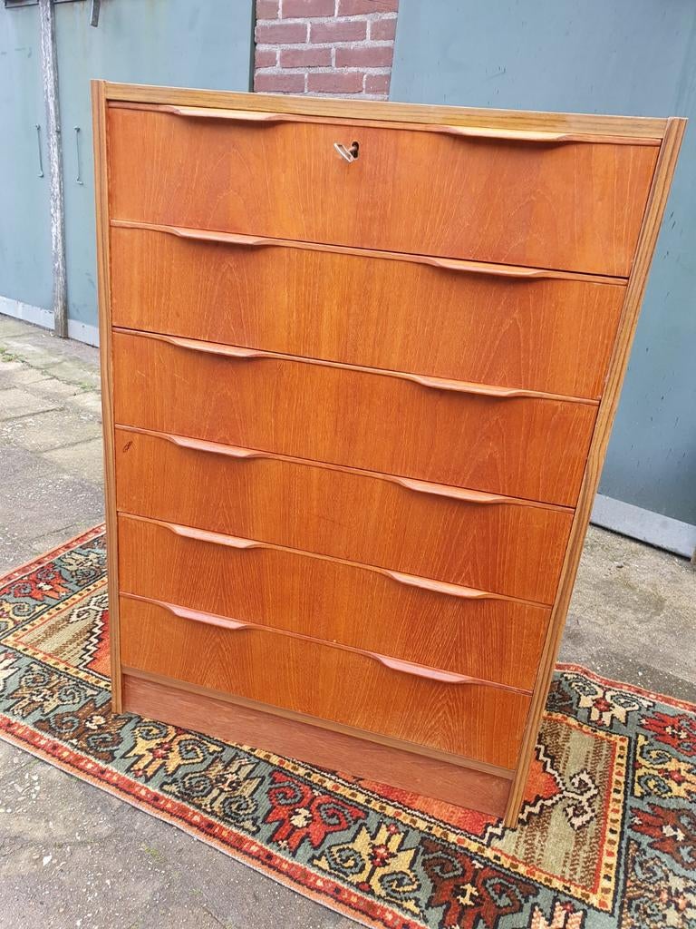 Vintage ladekast., Ophalen, Gebruikt, 5 laden of meer, 50 tot 100 cm