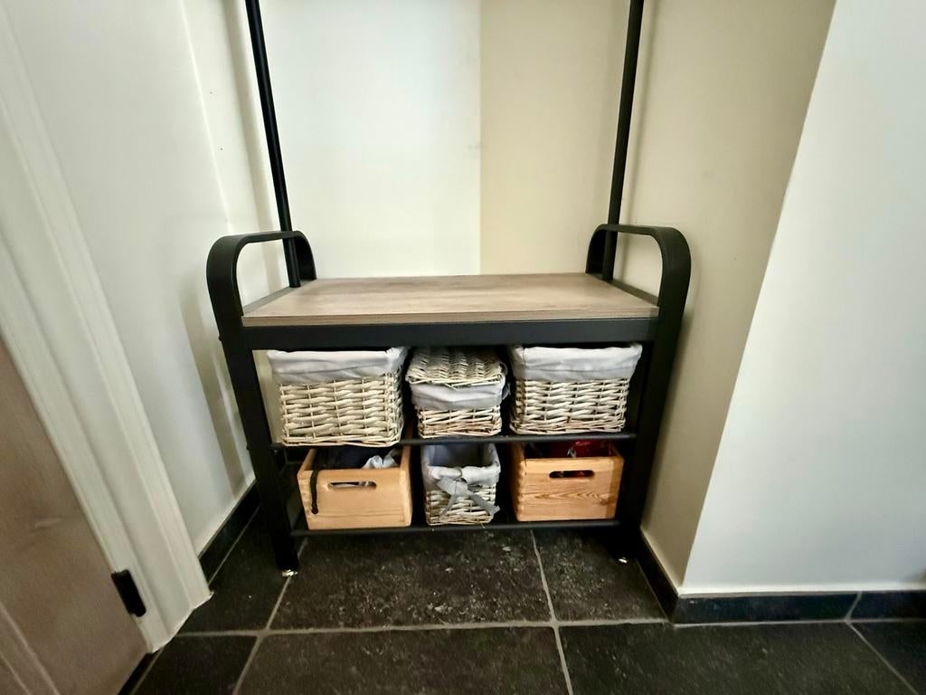 Prachtige Kapstok met Zitbank en Schoenenrek (incl. mandjes), Huis en Inrichting, Woonaccessoires | Kapstokken, Ophalen, Gebruikt