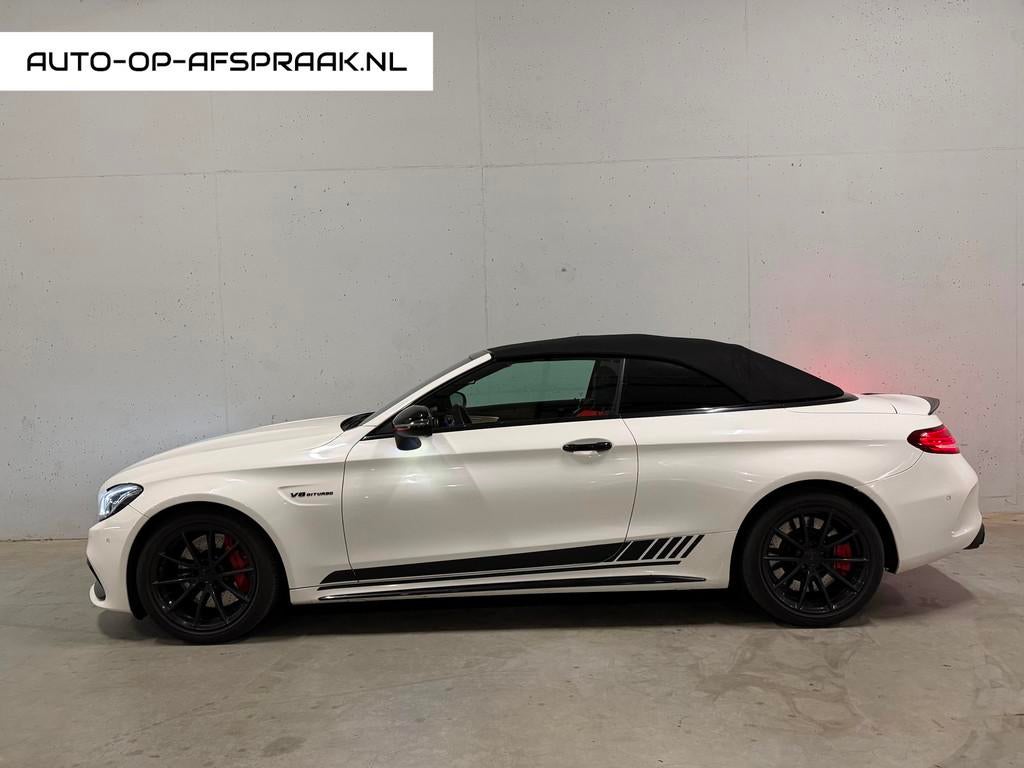 Mercedes-Benz C-klasse Cabrio AMG 63 Burmester Clima Leer, Auto's, Mercedes-Benz, Automaat, Achterwielaandrijving, Gebruikt, Cabriolet