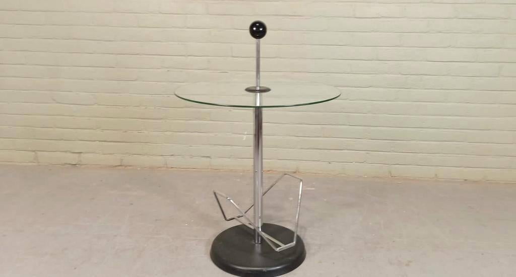 Postmodern Ronde Bijzettafel, Ophalen, Tweedehands, Tweedehands, Tweedehands