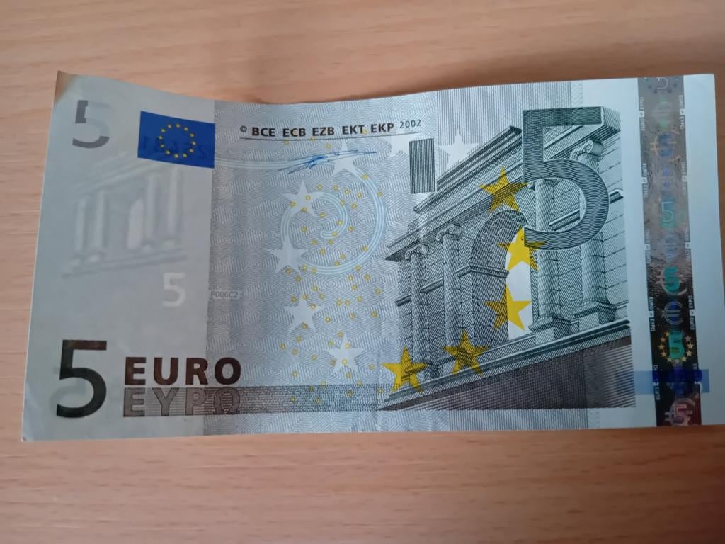5 Euro Biljet uit 2002 - Eerste Serie nederlands geld, Postzegels en Munten, Bankbiljetten | Europa | Eurobiljetten, Ophalen of Verzenden