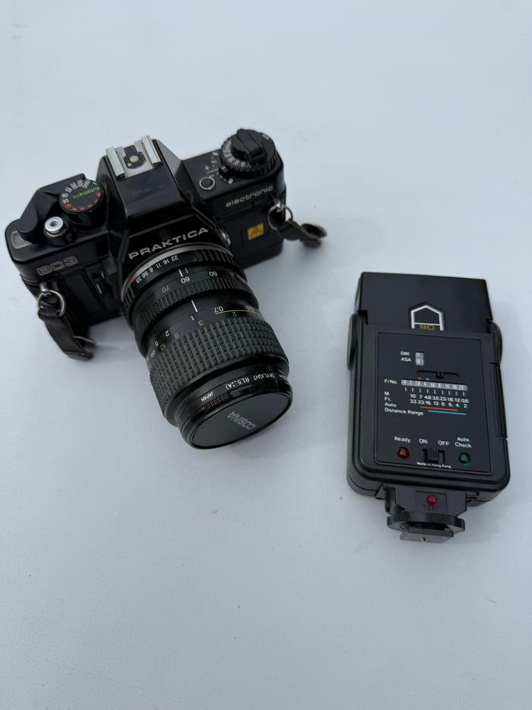 Vintage camera Praktica BC3 met Practica 321A, Ophalen of Verzenden, Gebruikt, Spiegelreflex, Overige Merken