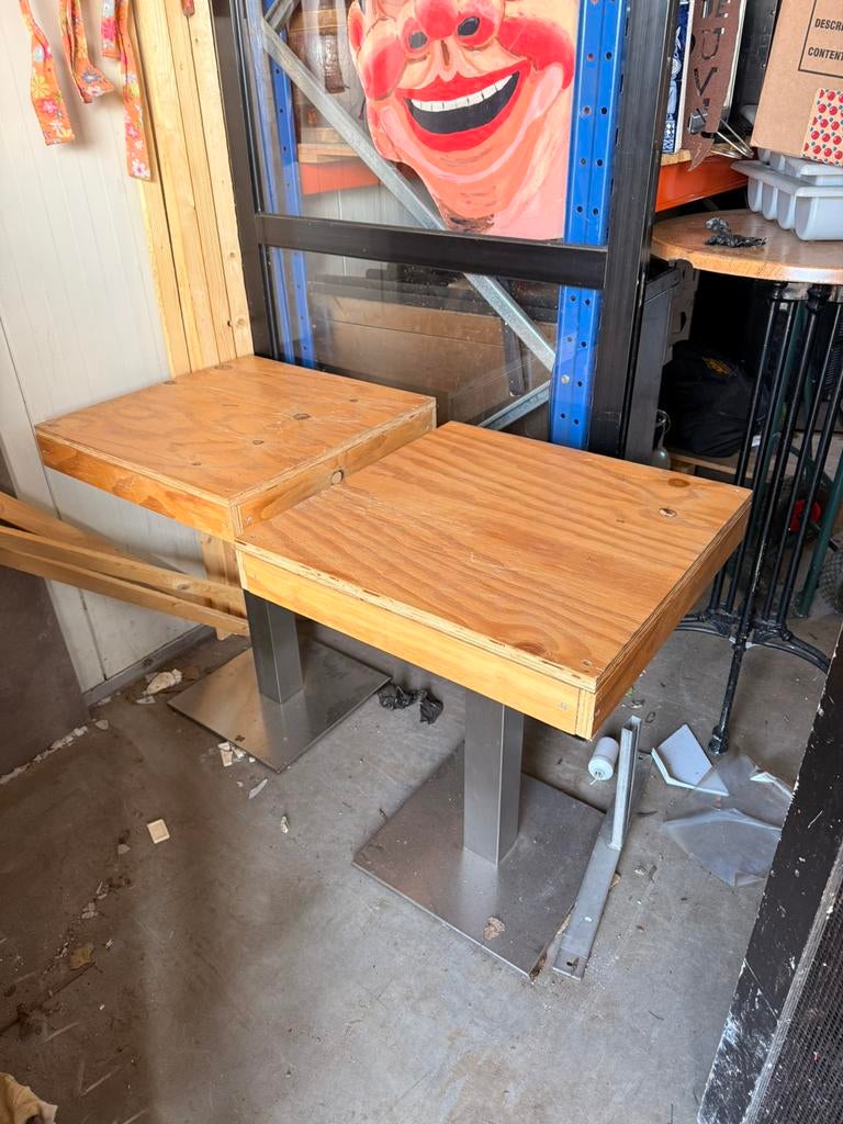 Cafe tafels  4 stuks horeca, Huis en Inrichting, Tafels | Statafels, Ophalen, Gebruikt