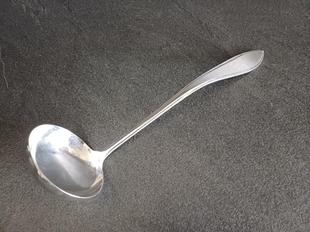 Oude Verzilverde Soeplepel Sola 90 Puntfilet voor € 10, Ophalen