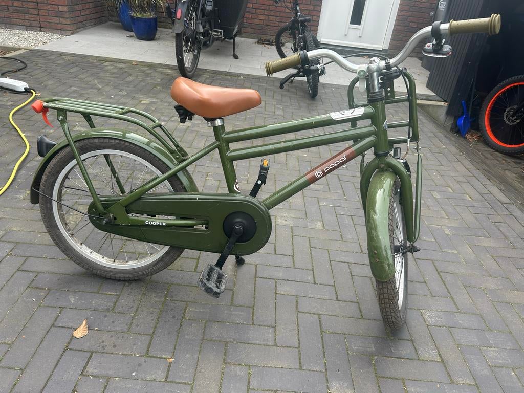 Popal kinderfiets 18 inch groen, Fietsen en Brommers, Fietsen | Kinderfietsjes, Ophalen, Gebruikt, 16 tot 20 inch