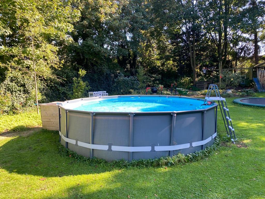 Intex Ultra Frame Zwembad - Rond Opzetzwembad, Ophalen, Gebruikt, 80 tot 120 cm, Rond
