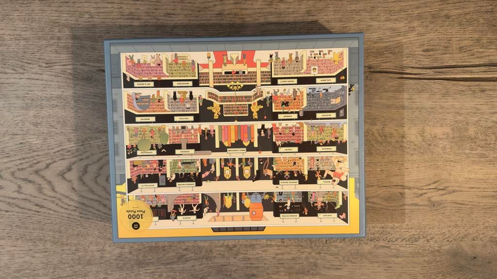 1000 stukjes puzzel van een bibliotheek, Ophalen of Verzenden, 500 t/m 1500 stukjes, Gebruikt, Legpuzzel