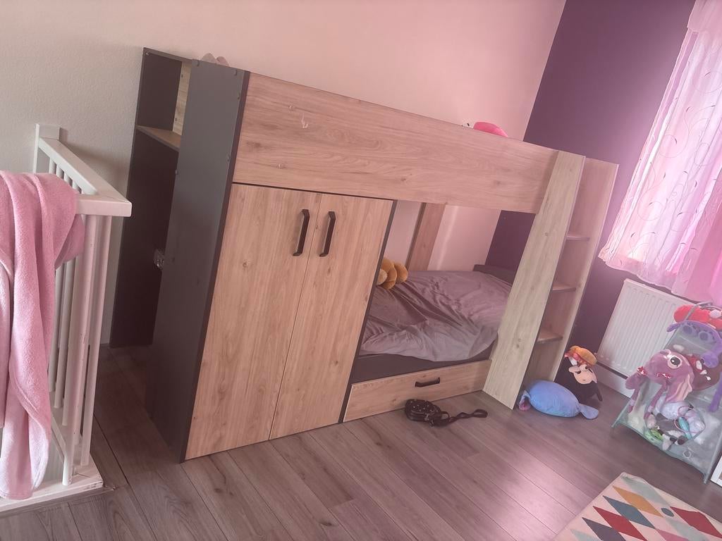 Kinder hoogslaper met kast en opbergruimte, Kinderen en Baby's, Kinderkamer | Stapelbedden en Hoogslapers, Zo goed als nieuw, Hoogslaper