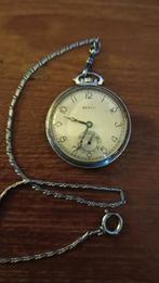 Vintage zak horloge met ketting merk Berty, Sieraden, Tassen en Uiterlijk, Horloges | Antiek, Verzenden, Staal, Overige merken