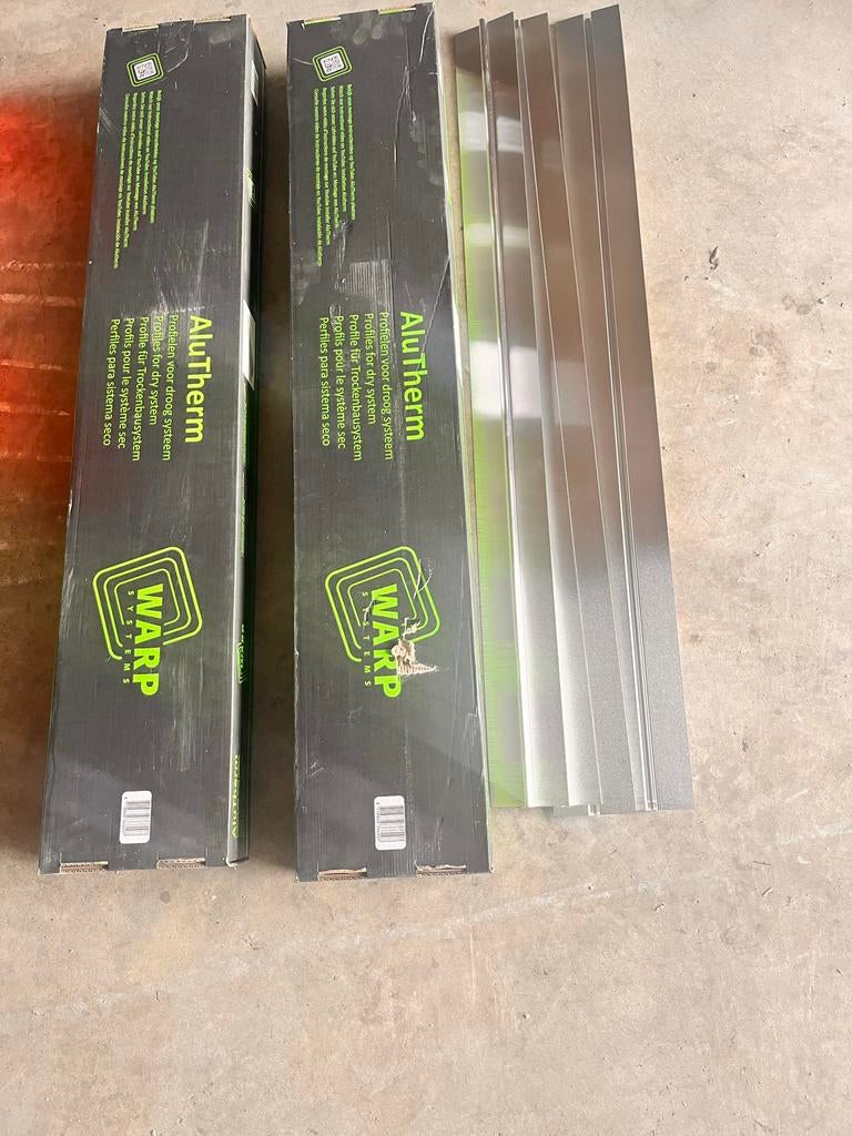 Warp AluTherm profielen voor droog systeem - Warp Systems, Doe-het-zelf en Verbouw, Plinten en Afwerking, Nieuw, Overige typen