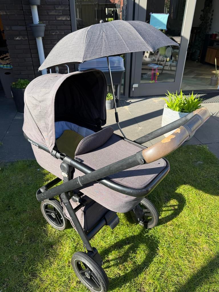 Dubatti kinderwagen met parasol en voetenzak, Gebruikt, Combiwagen, Met reiswieg, Ophalen