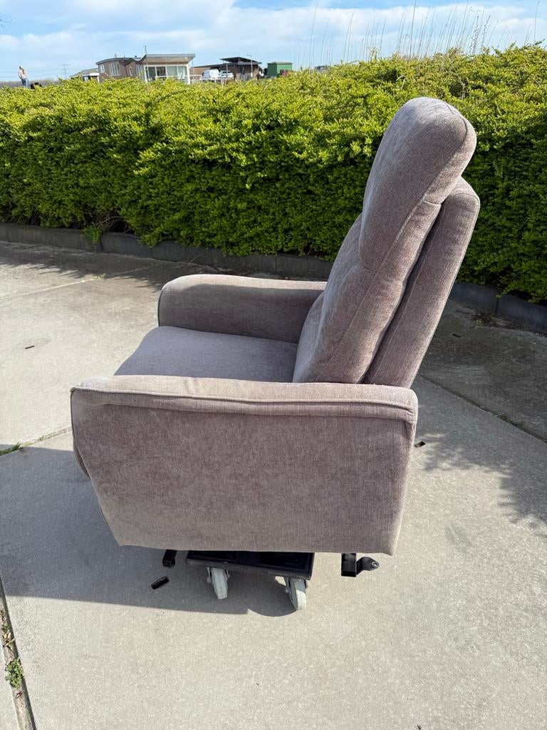Grijze fauteuil, Ophalen of Verzenden, Gebruikt, Stof, 75 tot 100 cm