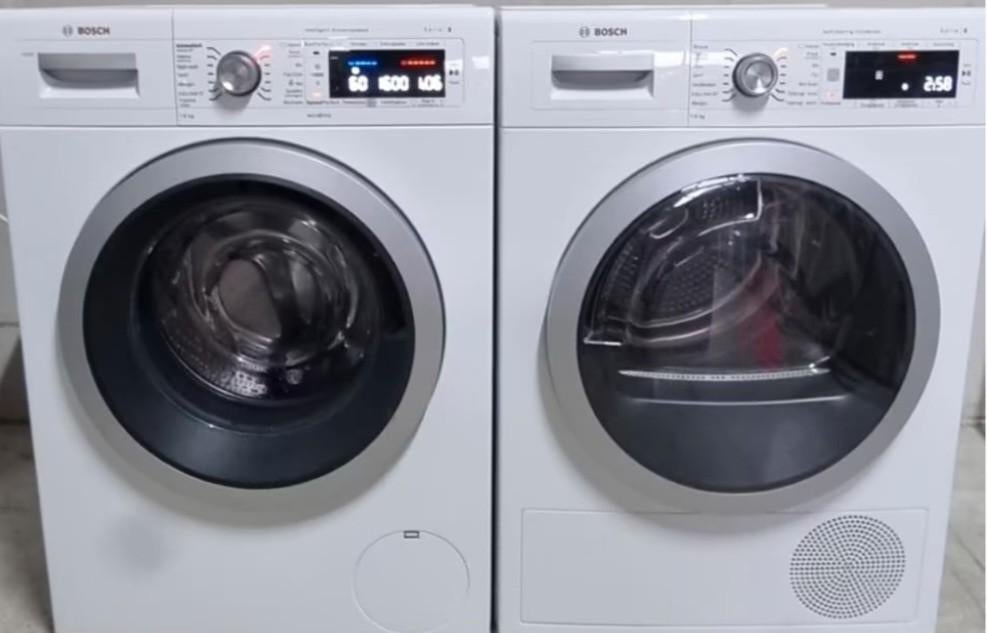 Bosch serie8 set Wasmachine en droger 9kg/A+++., 8 tot 10 kg, Ophalen, Zo goed als nieuw, 85 tot 90 cm