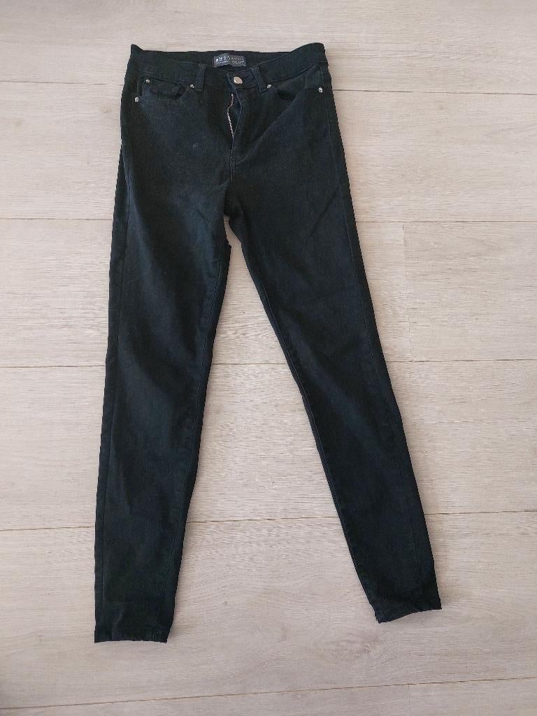 Primark - Zwarte denim broek - maat XS, Kinderen en Baby's, Kinderkleding | Maat 170, Broek, Meisje, Ophalen of Verzenden, Zo goed als nieuw