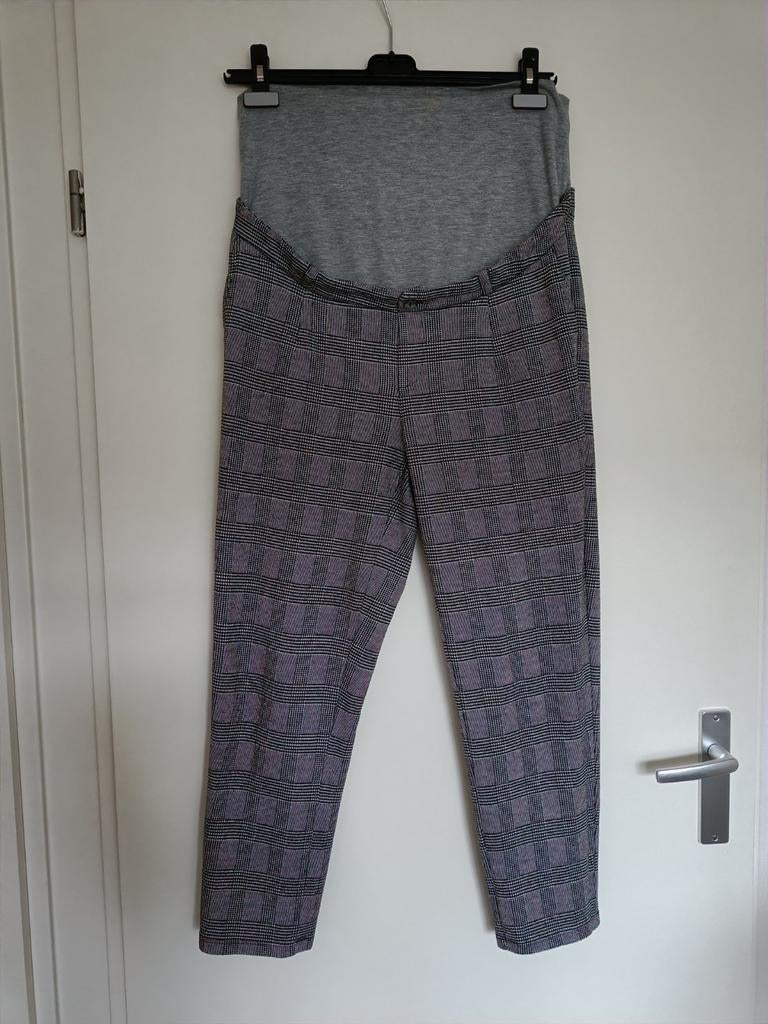 Ruitjes zwangerschapsbroek van merk Noppies maat L, Maat 38/40 (M), Zwart, Ophalen of Verzenden, Gedragen