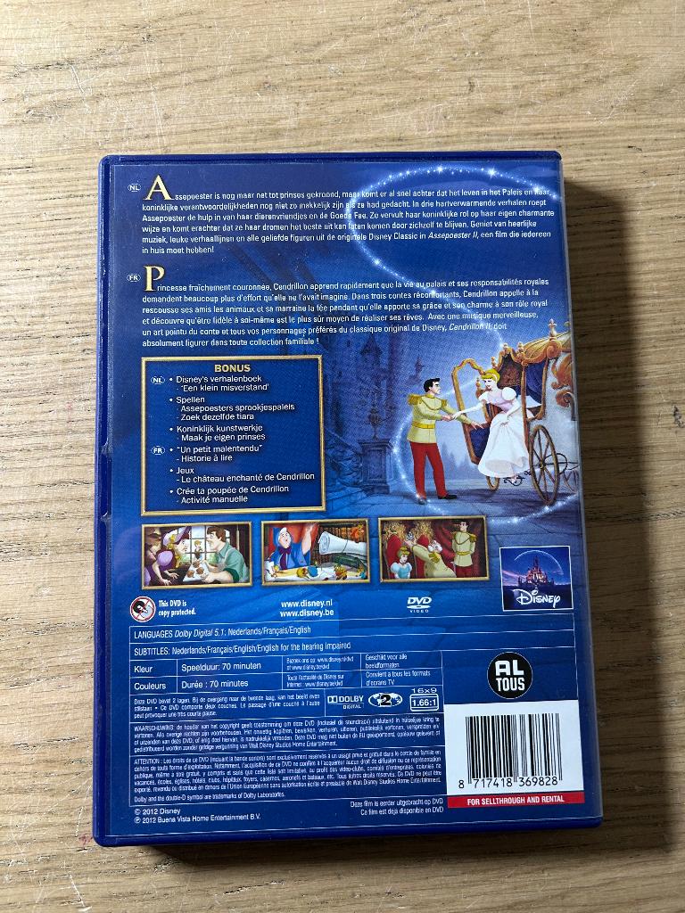 DVD Assepoester 2, Cd's en Dvd's, Alle leeftijden, Ophalen of Verzenden, Zo goed als nieuw