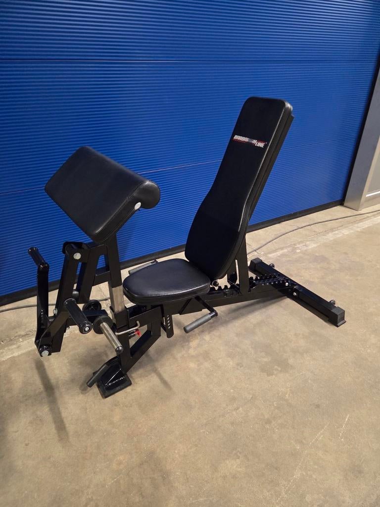 Barbarian bech leg curl leg extention biceps curl, Sport en Fitness, Ophalen, Zo goed als nieuw, Overige typen